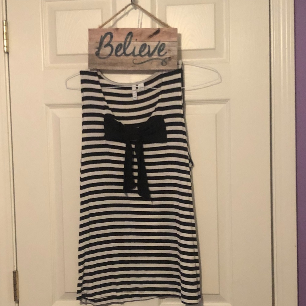 Elle Striped Black and White Blouse